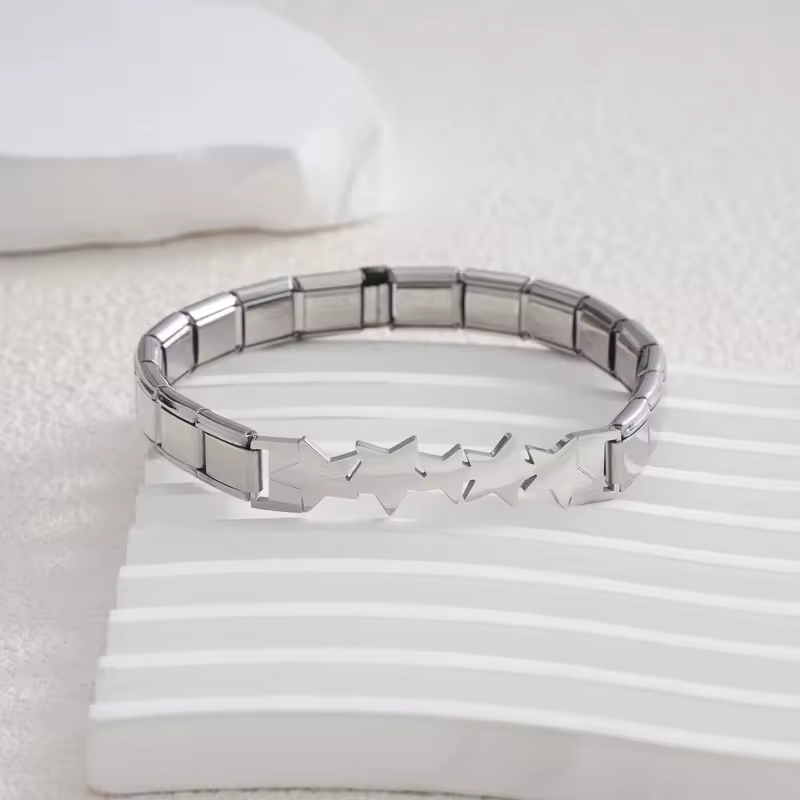 For Women Men Italian Charm Link 9mm Width Silver Gold Color Stainless Steel Bracelets on Hand DIY Making Jewelry Wholesale - Image 13