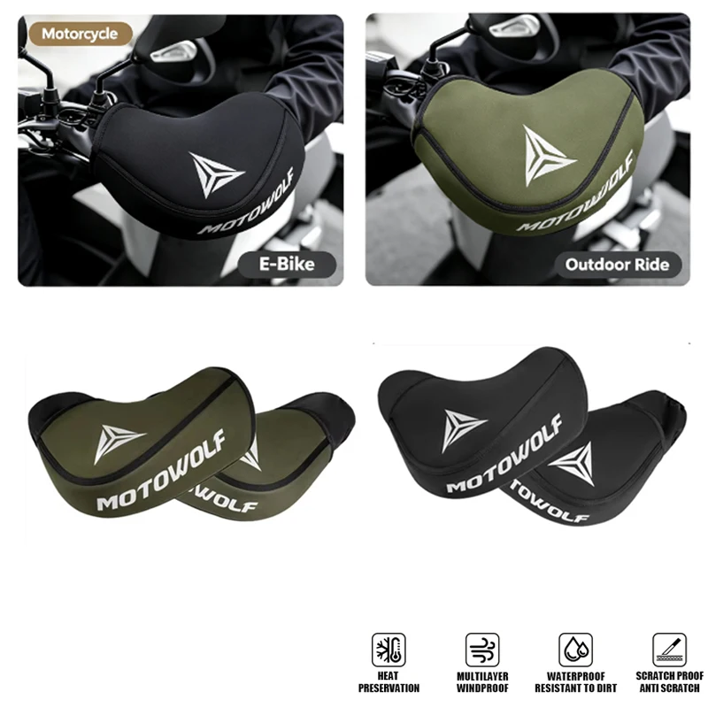 Outdoor-Fahrrad-Lenkermuffen für Motorrad, Roller, ATV, UTV, Griffmuffen, regenfeste, wärmende Handschuhe für Herbst und Winter