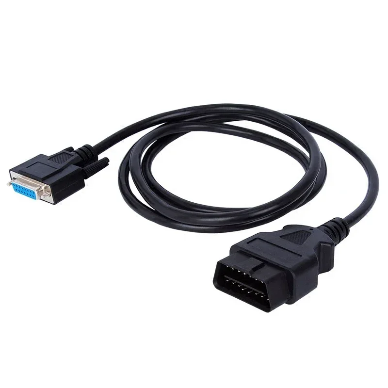 150CM OBD2 16Pin To DB15Pin Adapter Car Extension Cable Male DP 15PIN Cable OBD To DB15 Pin Female Interface 16 Pin Connection