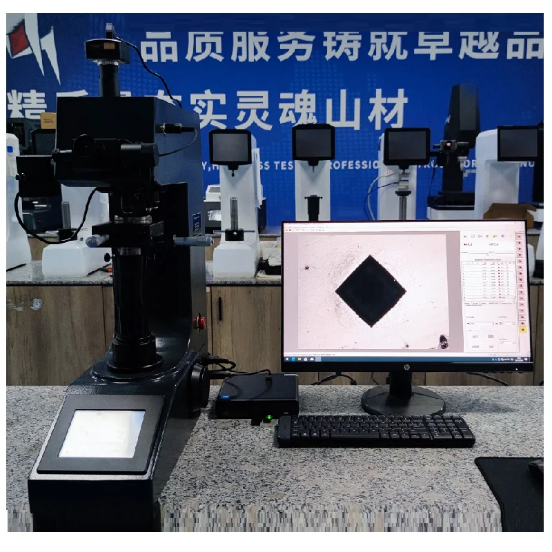 Testador de dureza digital com medição automática de indentação HV ISO/ASTM compatível com micro testador
