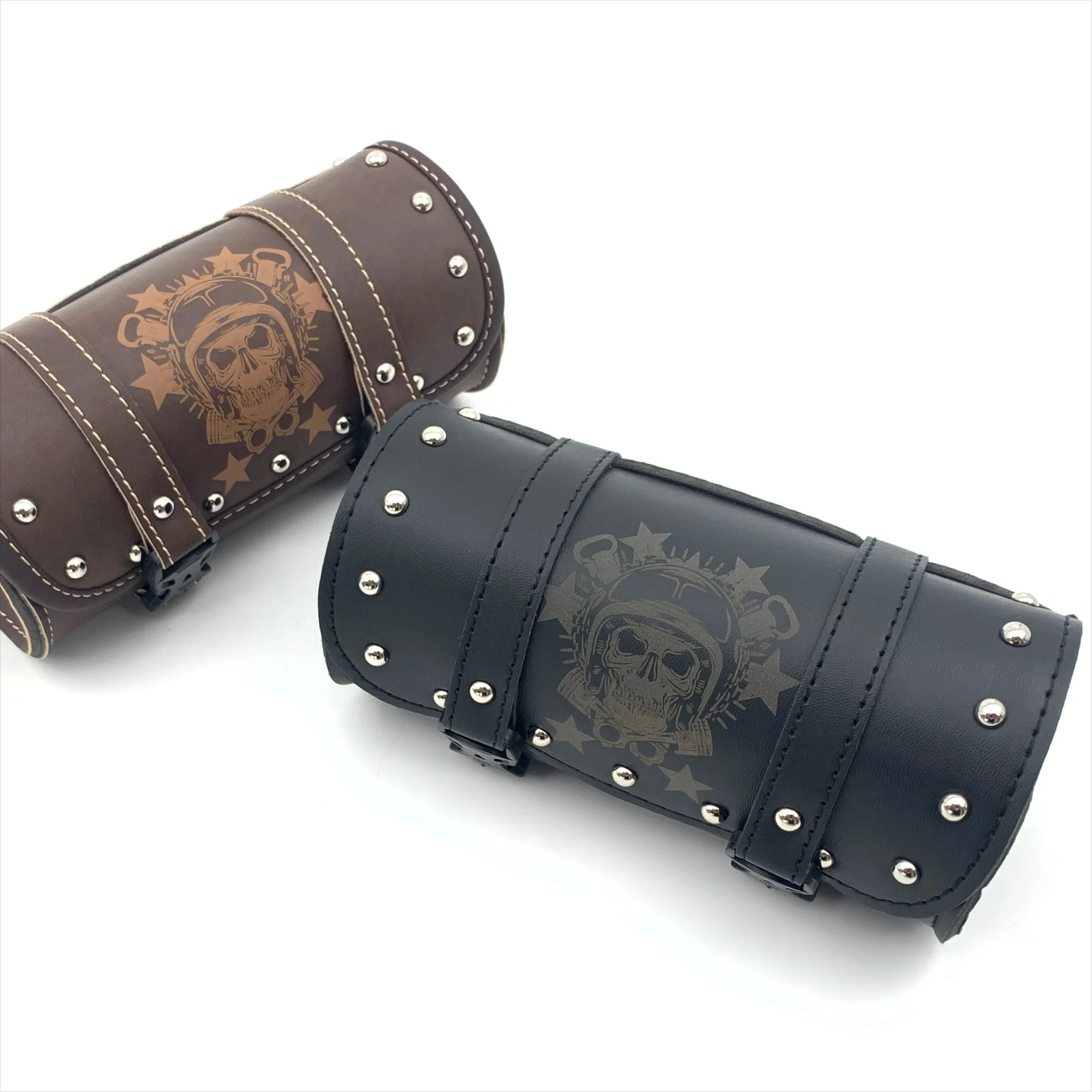 Sac à outils universel pour fourche avant de moto, sac de guidon universel adapté pour Harley Sportster Kawasaki Yamaha Dyna Softail