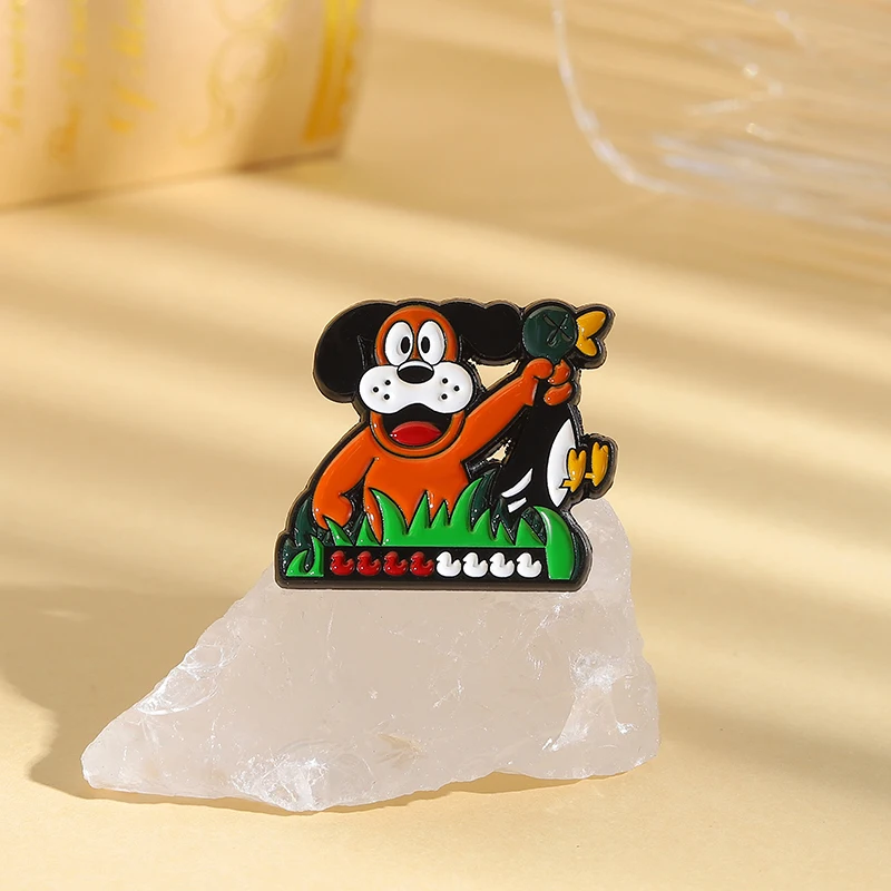 ألعاب الرماية الكلاسيكية المينا دبوس لعبة شخصيات الصيد الكلاب الكرتون الحيوان بروش شارة التلبيب مجوهرات هدايا للأصدقاء #6