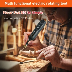 3.7V Mini Cordless Rotary Tools Electric Drill Woodworking Electric Engraving Pen for Jade Jewelry Wood Carving Nail Art