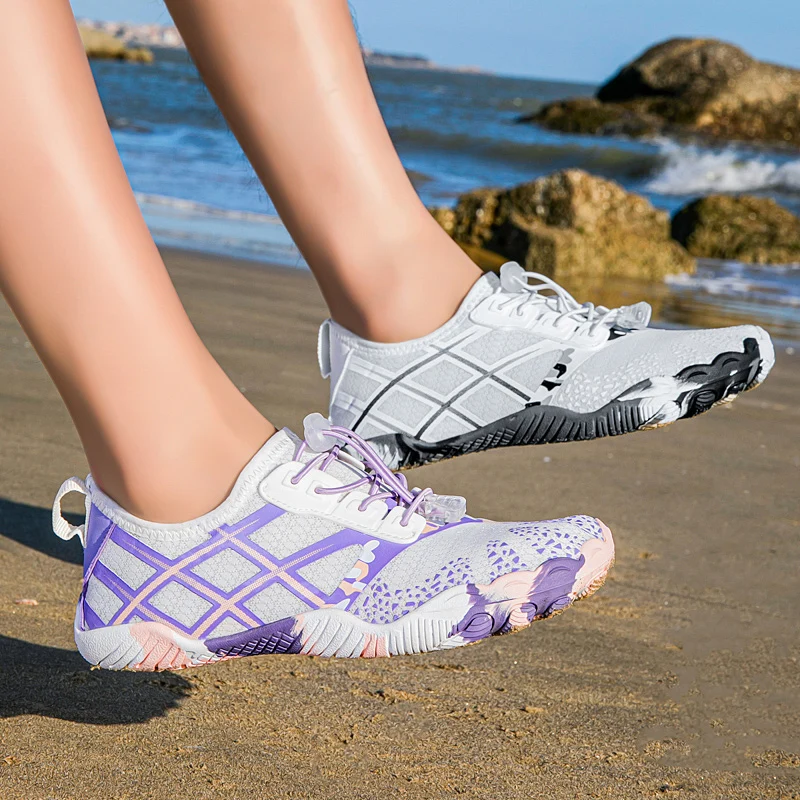 Chaussures de pataugeoire pour hommes et femmes, baskets de natation, pieds nus, sandales de plage en amont, chaussures d'eau à séchage rapide pour plongée en mer et salle de sport