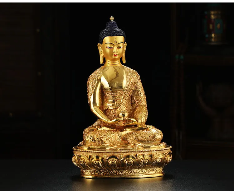 LARGE Wholesale Buddhist supplie Asia Thailand India family altar Amitabha Amitayus Gilded Buddha  Copper GOOD statue