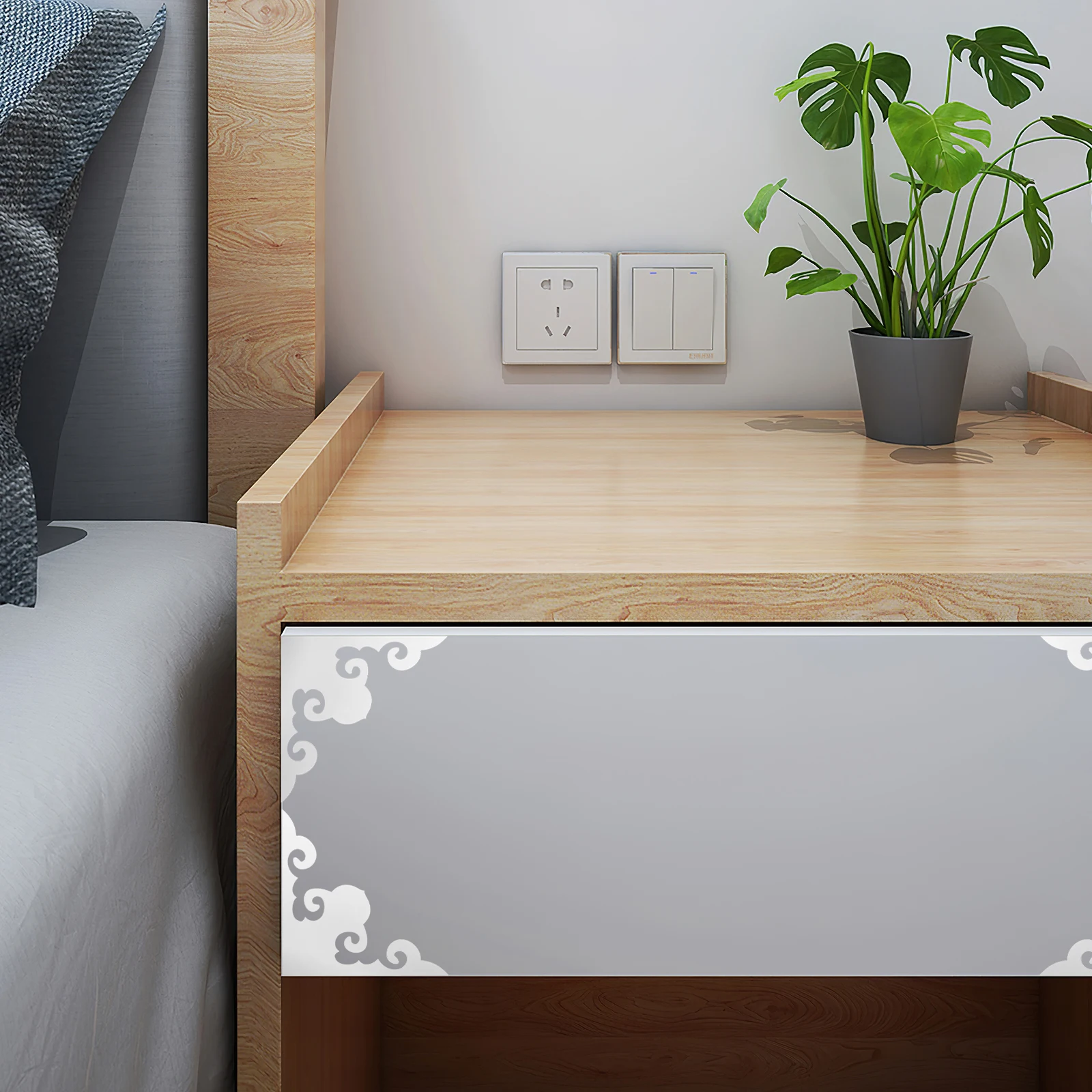 

12 Pcs Mirror Facing Corner Stickers Bathroom Border Acrylic Living Wall Decals Decorations