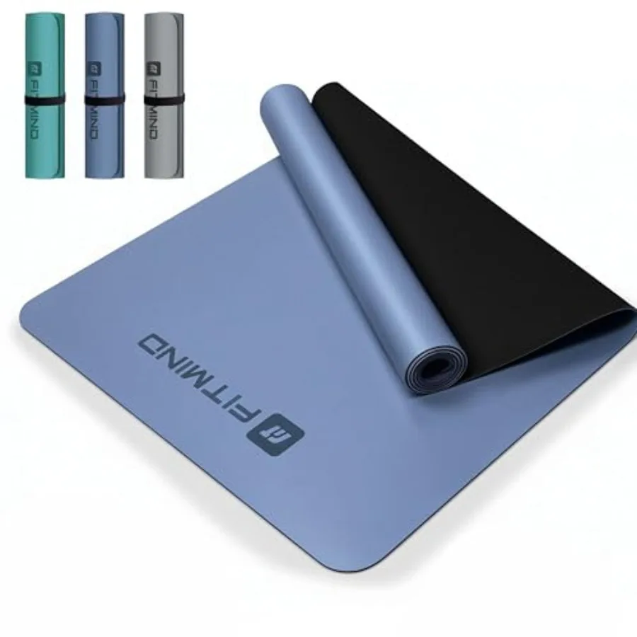 

Professional PU Rubber Yoga Mat Double-Sided Non Slip Sweat Resistant Exercise Mat for Men Women Comfortable Extra Long and Wid