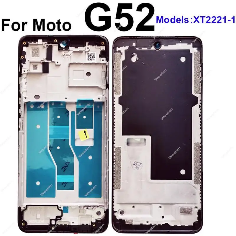 Front Screen Frame For Motorola MOTO G22 G32 G42 G52 G62 G72 G82 G53 G73 G13 G23 LCD Frame Cover Case Bezel Parts