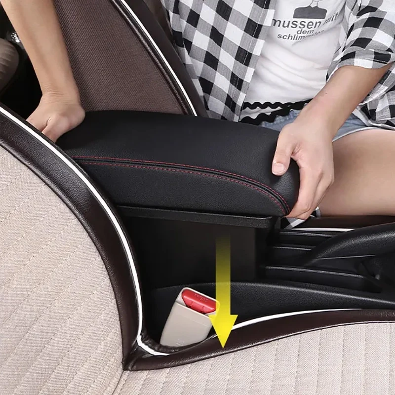 VW POLO Mk5 6R Vento Auto-Armlehnenbox 2010-2018 Neue Aufbewahrungsbox Nachrüstung Innenausstattung Zubehör für Volkswagen POLO – Detail 4
