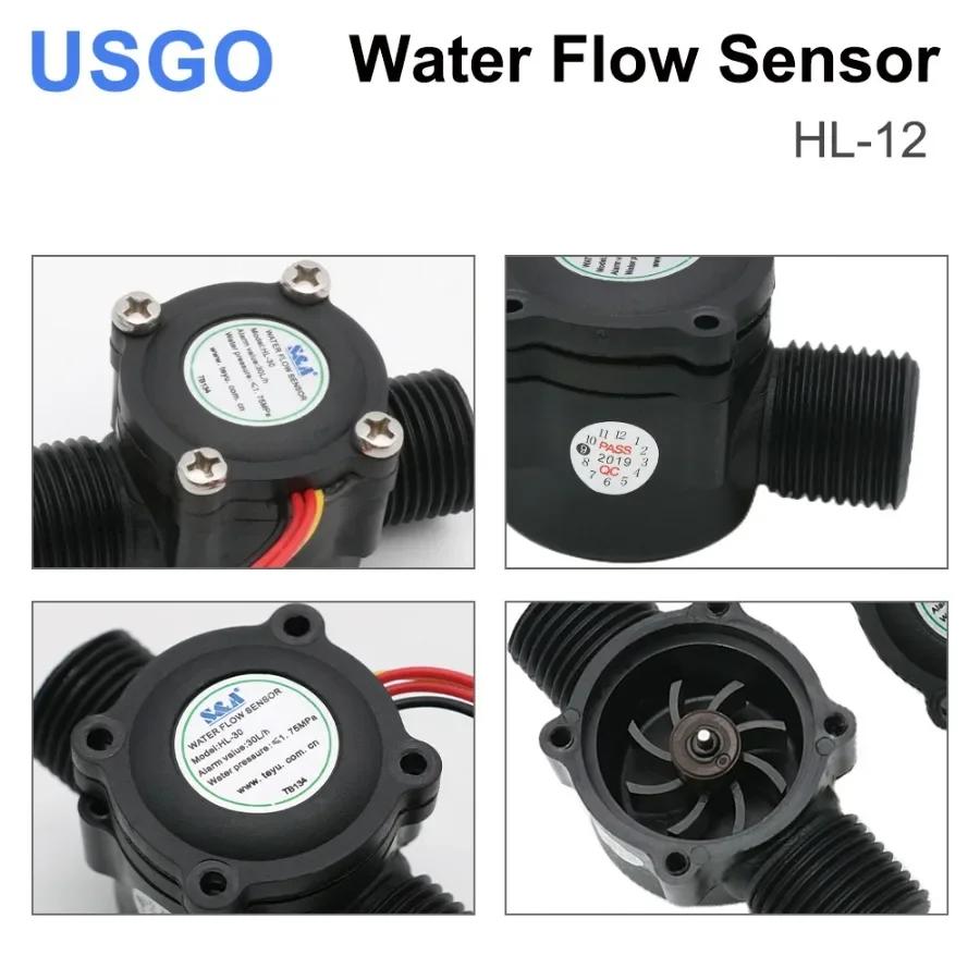 USGO S&A HL-12 مستشعر مفتاح تدفق المياه CO2 آلات الحفر بالليزر لمبردات S&A