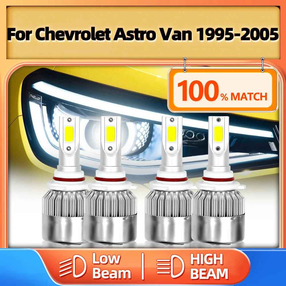 CSP Chip Car Light 12V 6000K LED Haedlight 40000LM Turbo Auto Lamp For Chevrolet Astro Van 1995-2000 2001 2002 2003 2004 2005