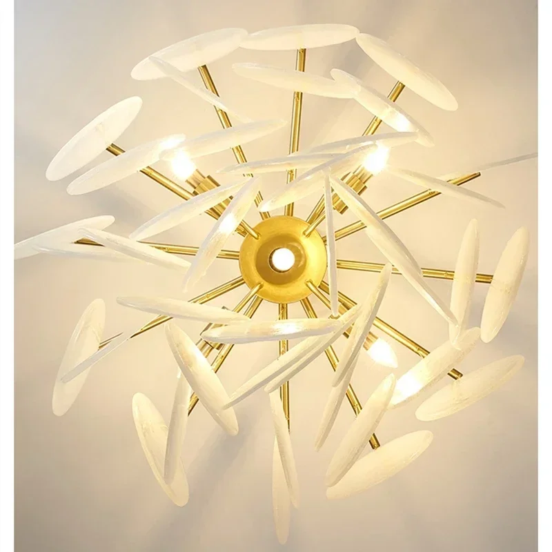 

Nordic Iron Glass Ceiling Chandelier E14 for Living Room Bedroom Hall Center Table Home Luxury Lighting Decor Luminaires