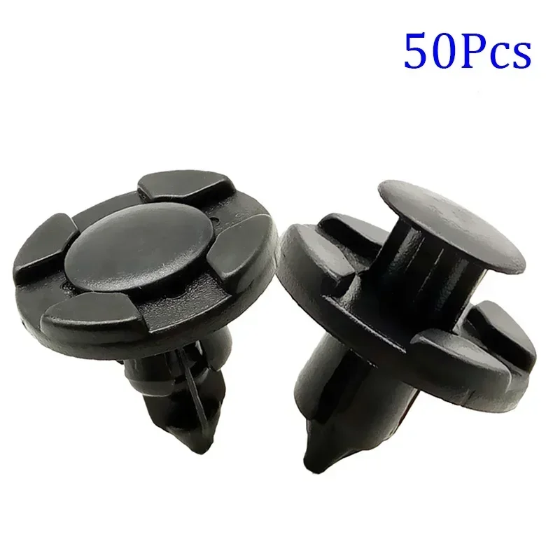 VERYUS 50pcs 8mm Universal Car Plastic Rivet Auto Fasteners Interior Bumper Fender Fixing Clips Cover Liner Clips Retainer NEW