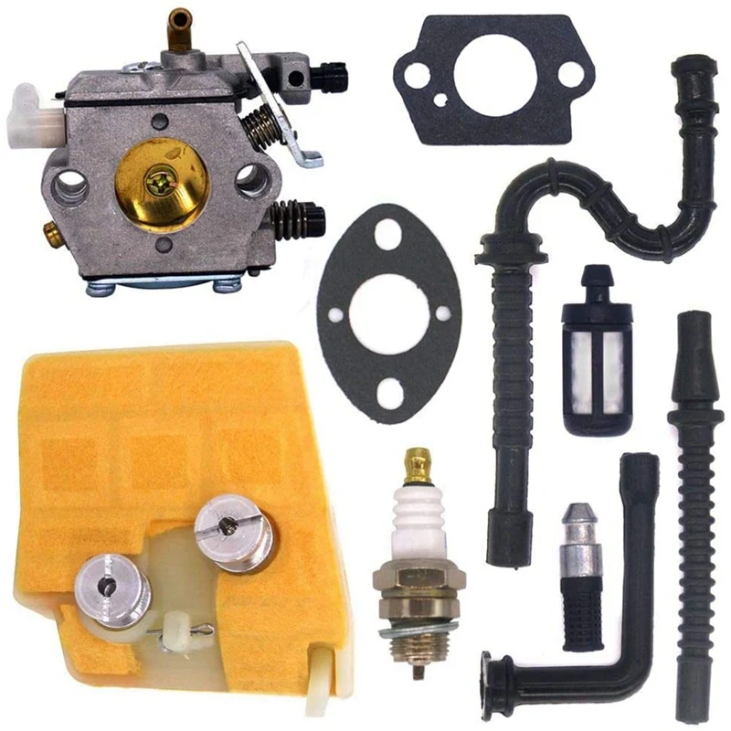 Carburetor with Air Filter Adjustment Kit for Stihl 024 026 MS240 MS260 Walbro WT-194 Chainsaw