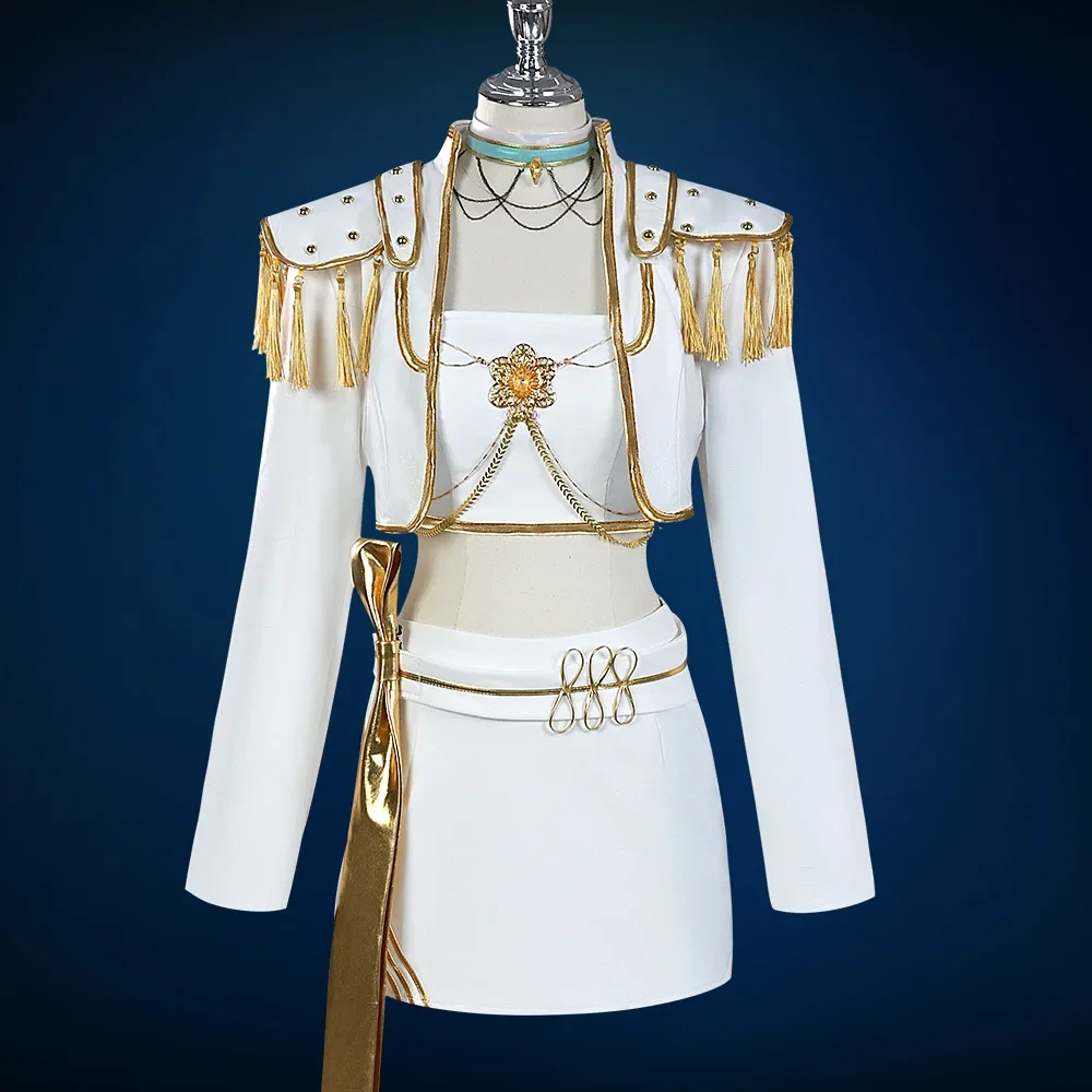 بدلة غناء بيضاء للهالوين KPop Rumi Mira Zoey للنساء أزياء تنكرية لحفلات الهالوين كرنفال #2