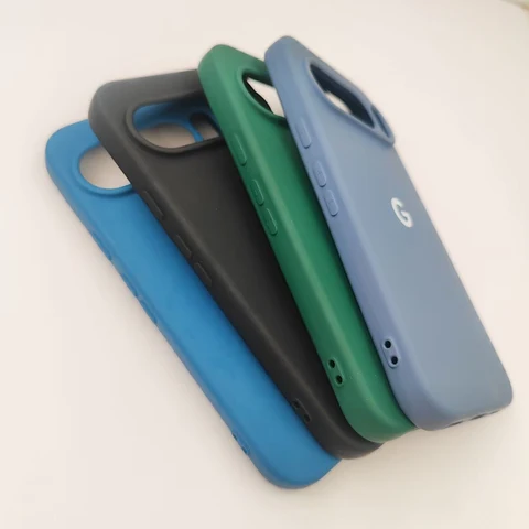 Оригинальный чехол для Google Pixel 10 9 Pro XL 10 Pro 9 Pro 9A, шелковистый силиконовый противоударный защитный чехол с мягкой поверхностью и логотипом