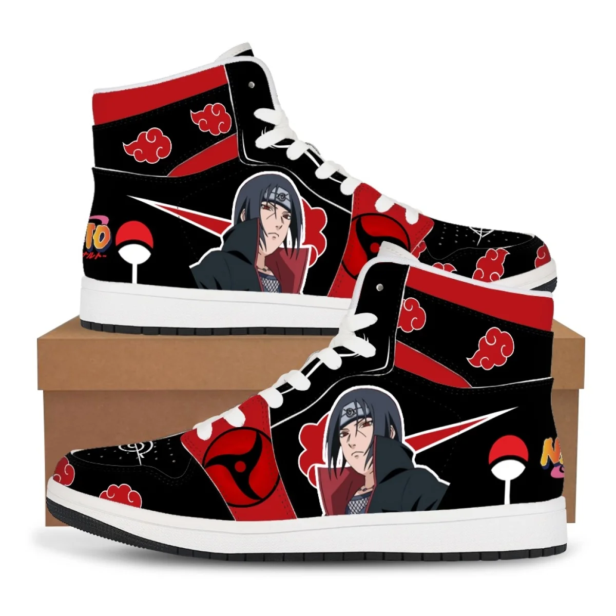 

Naruto Cartoon cosplay Uzumaki Naruto Sneakers Casual Shoes Anime Basketball Shoes Printing Oversize Flat Shoes Birthday Gift
