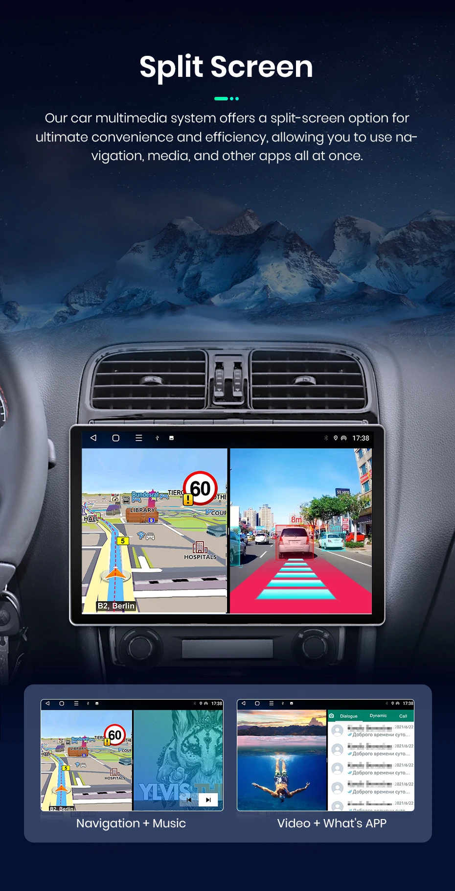 Junsun x7 Serie 11.5 "2k kabelloses Carplay Android Auto Autoradio für vw Volkswagen Polo 5 Limousine 2014-2018 Multimedia Autoradio – Detail 16