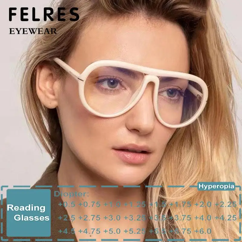 

Designer Oval High Definition Blue Light Blocking Reading Glasses Men Women Clear Lens Optical Eyewear Prescription Glasses