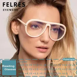 Designer Oval High Definition Blue Light Blocking Reading Glasses Men Women Clear Lens Optical Eyewear Prescription Glasses