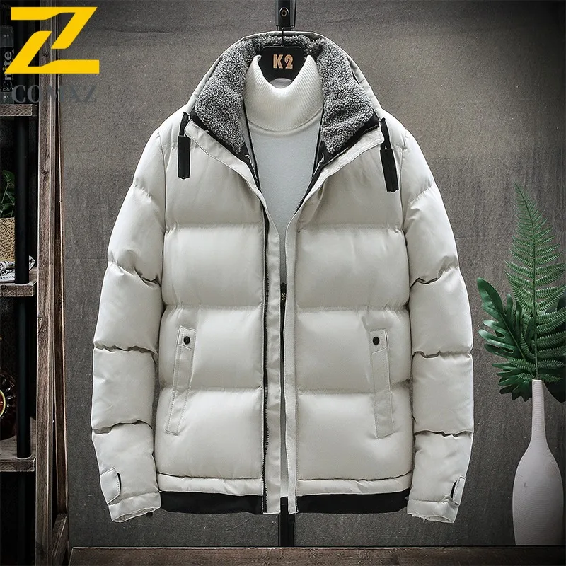 

COMXZ Men Parker Coat Plus Size Minimalist Lightweight Windproof Skiing Quilted Jacket Outdoor Loose High Quality Winter Jacket