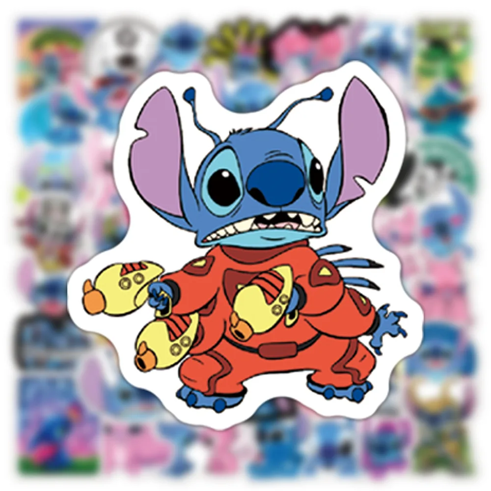 10/30/50/100PCS Cute Cartoon Lilo Stitch Stickers Decal DIY Skateboard Car Laptop Motorcycle Waterproof Kids Anime Sticker Toys