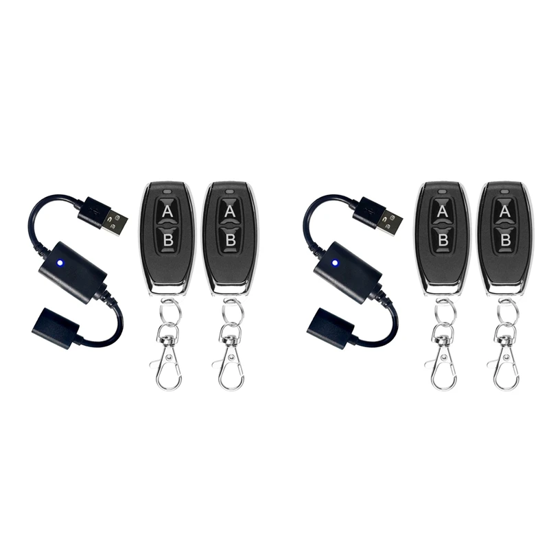 

2025 New-4X DC 5V USB Wireless Remote Control Switch Driver Power On Off For LED Light, Strip Reading Lamp, Light Fan & More