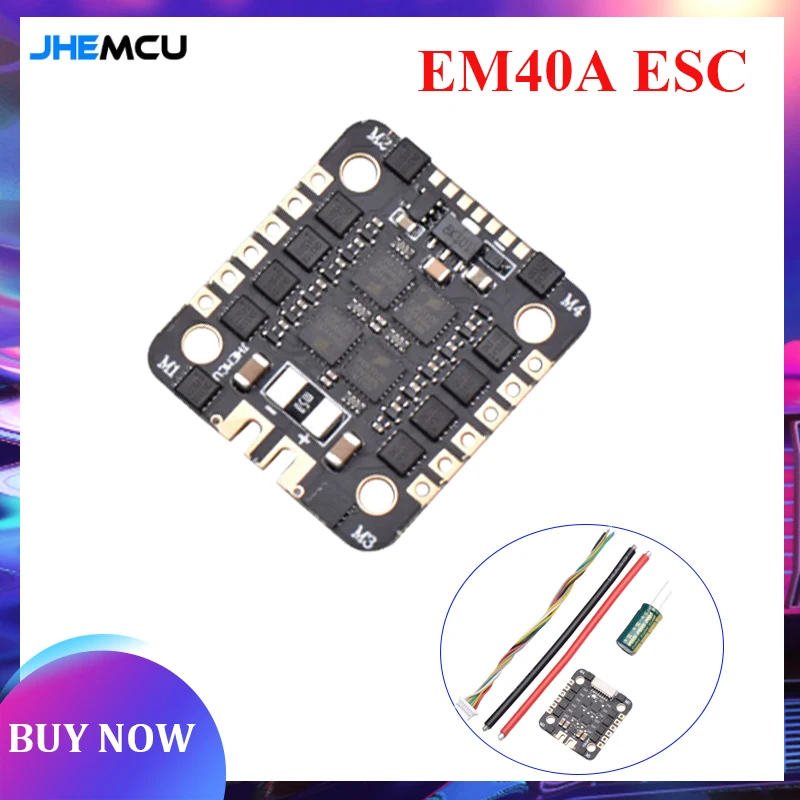 

JHEMCU EM40A BLHELI_S DSHOT600 2-6S 40A 4in1 Brushless ESC 20X20mm for RC FPV Racing Drone Quadcopter parts