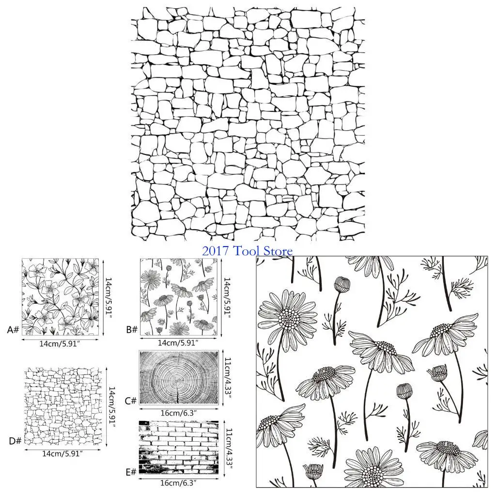 

K92A Силиконовая уплотнение штампа цветочные стены скрапбукинг -карта