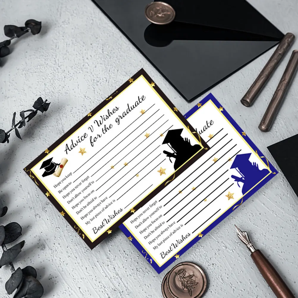 

30 Pcs Graduation Greeting Cards Party Blessing Cards Black Blue Rose Gold 10 Each Lightweight Gift Card Celebration