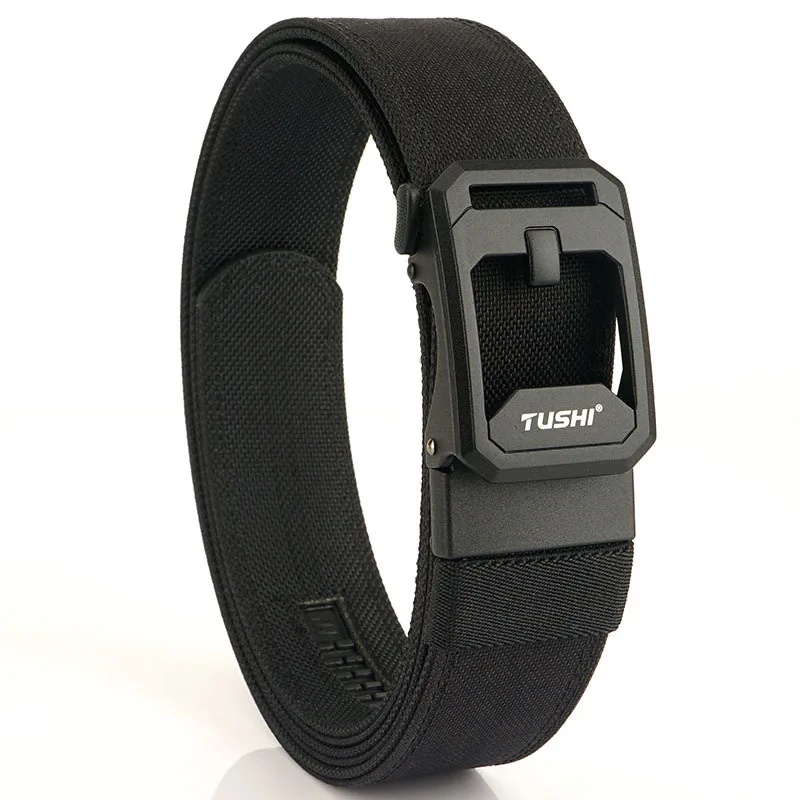 

Men's Tactical Belt Quick Unlock Tight Nylon Heavy Duty Hard Belt for Male Outdoor Sports Casual Belt Automatic Waistband