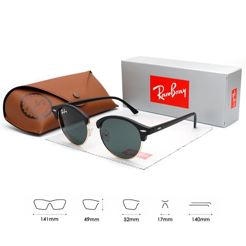 Imagen 2 del producto RareBray gafas de sol polarizadas Vintage para hombre, gafas de sol redondas Retro UV400, gafas de aleación de alta calidad, gafas de sol para conducir y pescar