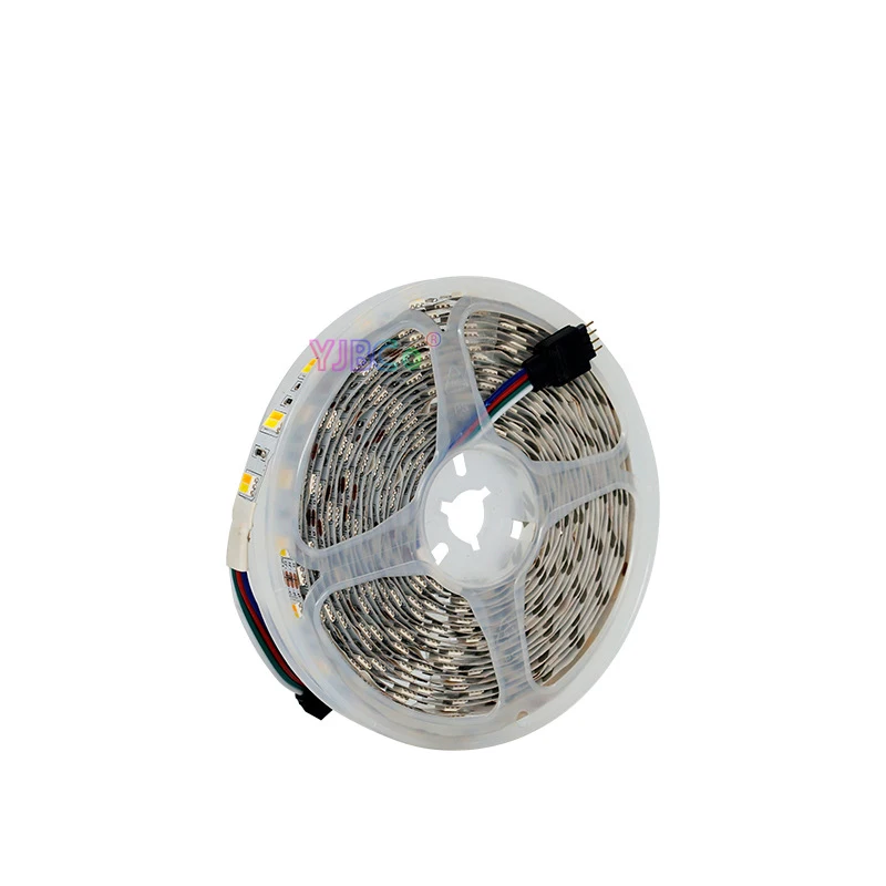 12V 24V 5m CCT 2 w 1 biały + ciepły biała taśma LED 60LEDs/M dwukolorowy podłużna lampa SMD 5050 taśma elastyczne światło IP20 IP65 10mm PCB