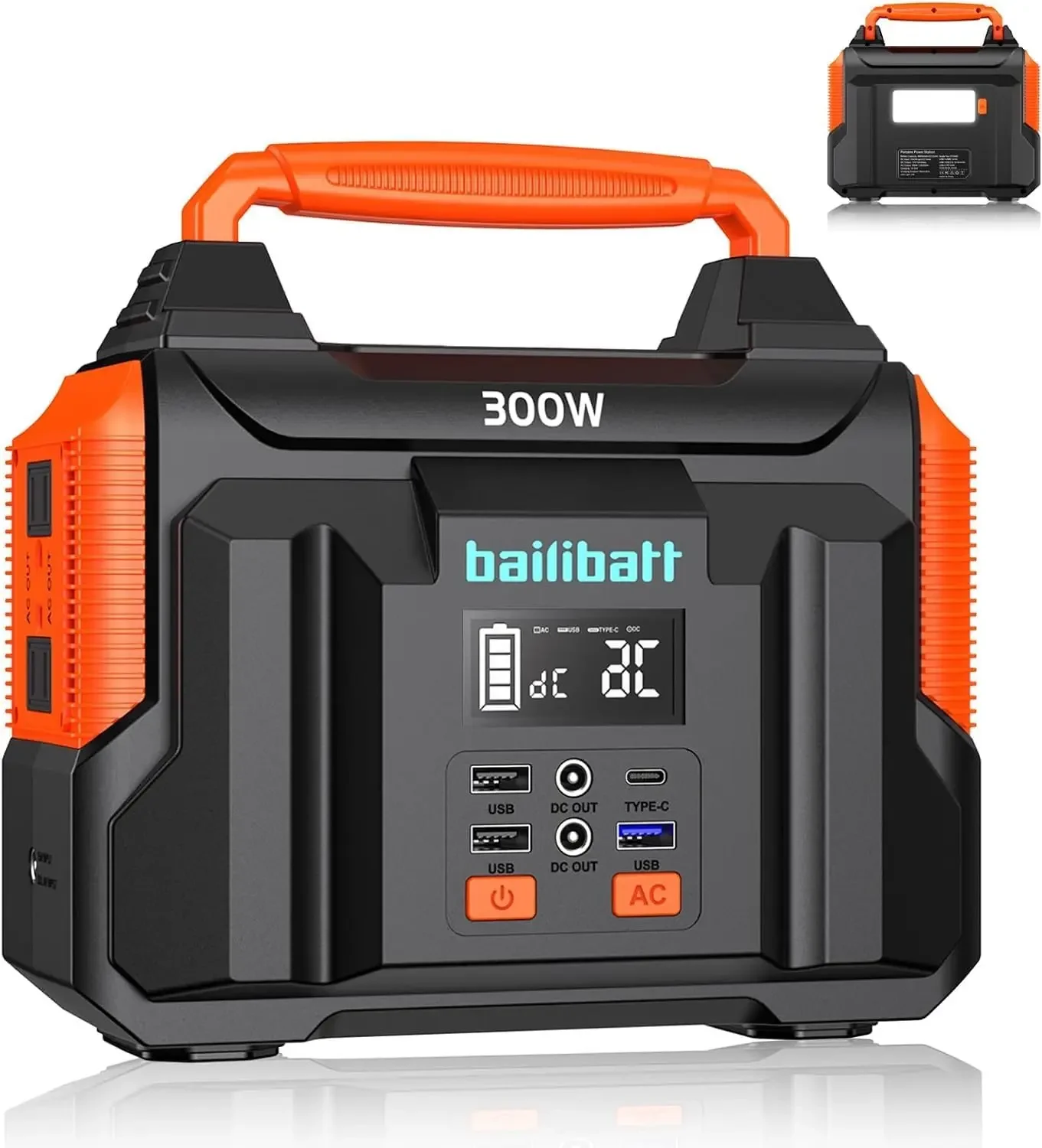 Portable Power Station 300W 257wh Lithium Battery Small Portable Generator for Home Use Camping Travel Emergency