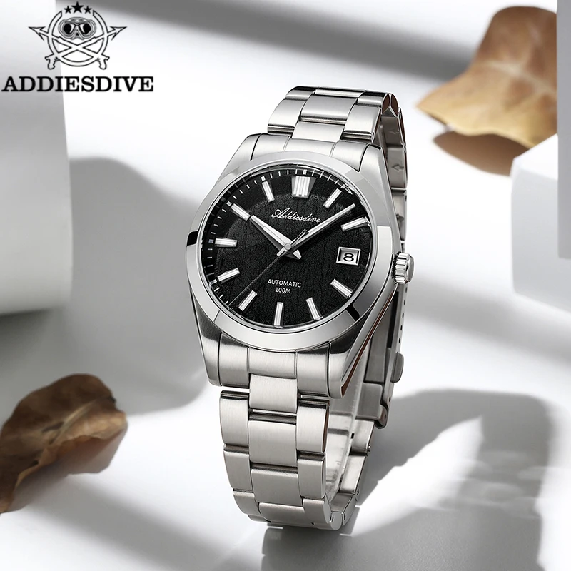 ADDIESDIVE Men Luxury Watch NH35 Automatic Mechanical Sapphire Glass Watches 100M Waterproof 316L Steel BGW9 Luminous Wristwatch