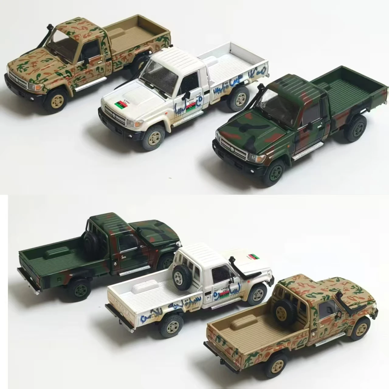 

Diecast RM 1:64 Scale Toyota LC79 Armed Pickup Alloy Car Model Collectible Toy Gift Souvenir Display Ornament