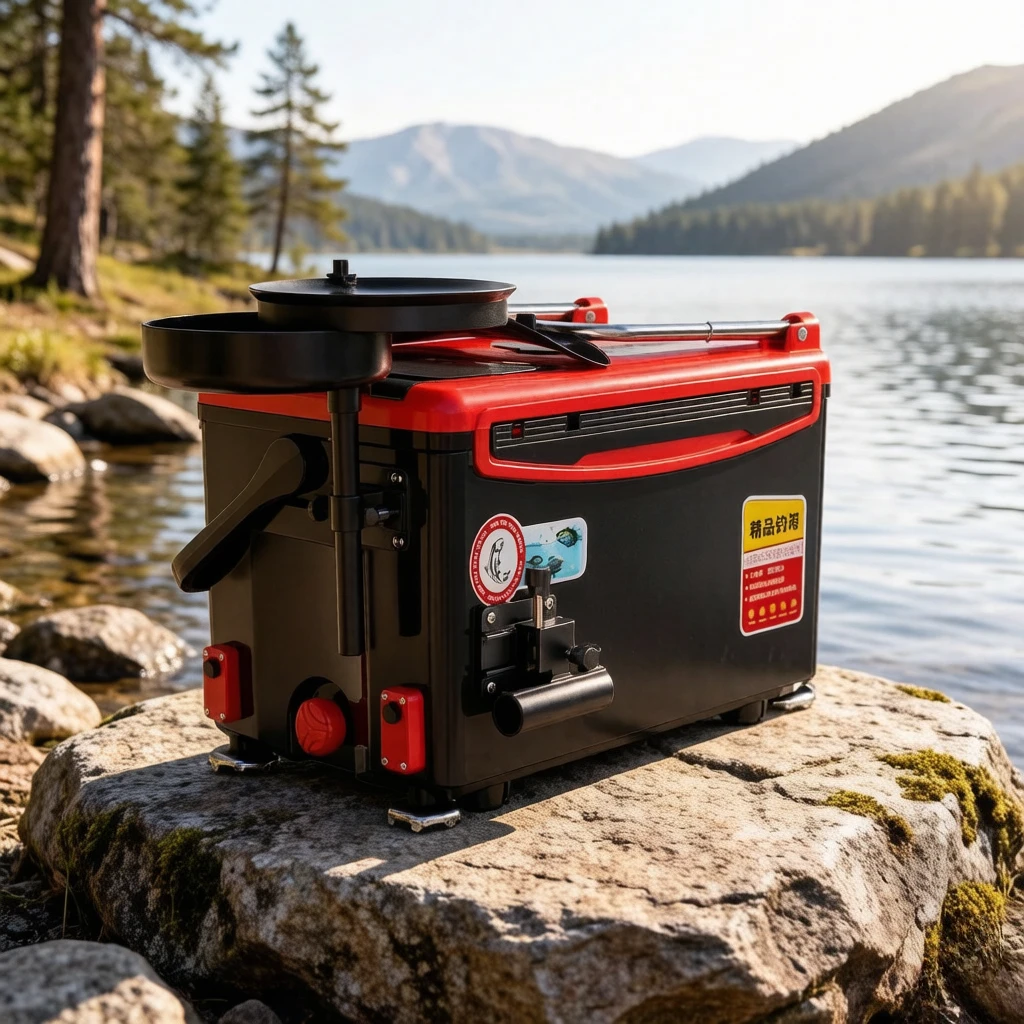 2026 New Lightweight Fishing Box with Seat, Multifunctional Portable Tackle Box, Scratch-Resistant Durable for Outdoor Use