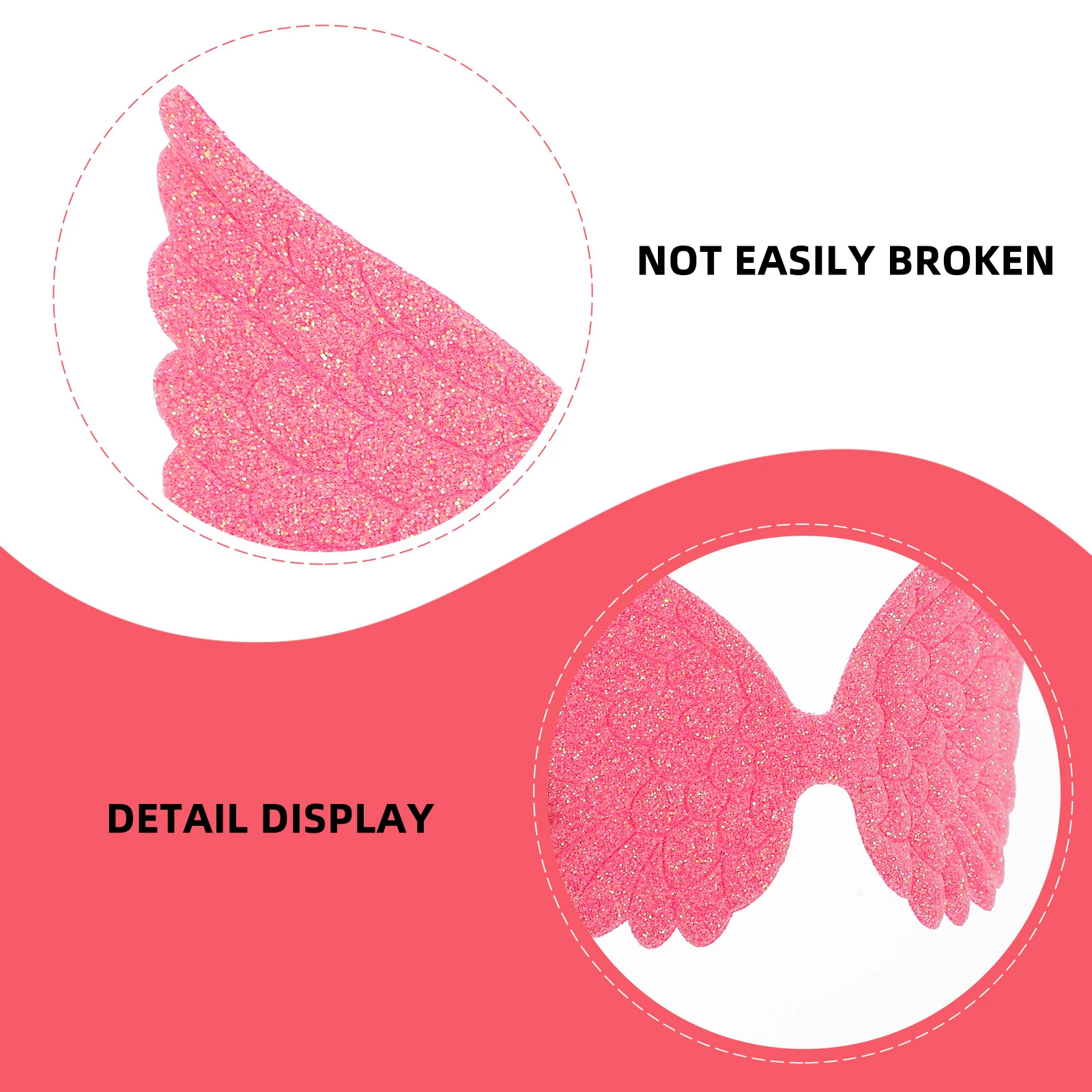 

30 Pcs Angel Wings Jewelry Accessories Craft Embellishments Christmas Decoration Cake Making Small Baubles Fabric Child