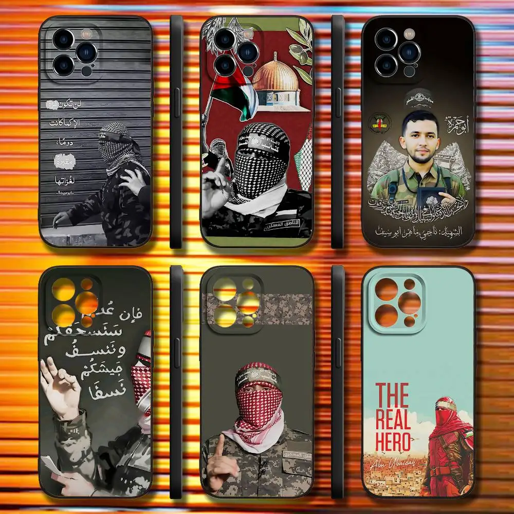 

A-Abu O-Obaida Phone Case For iPhone 17,16,15,14,13,12,11,Pro,Max,Plus,X,XS,SE4,E,Mini,Soft Black Case