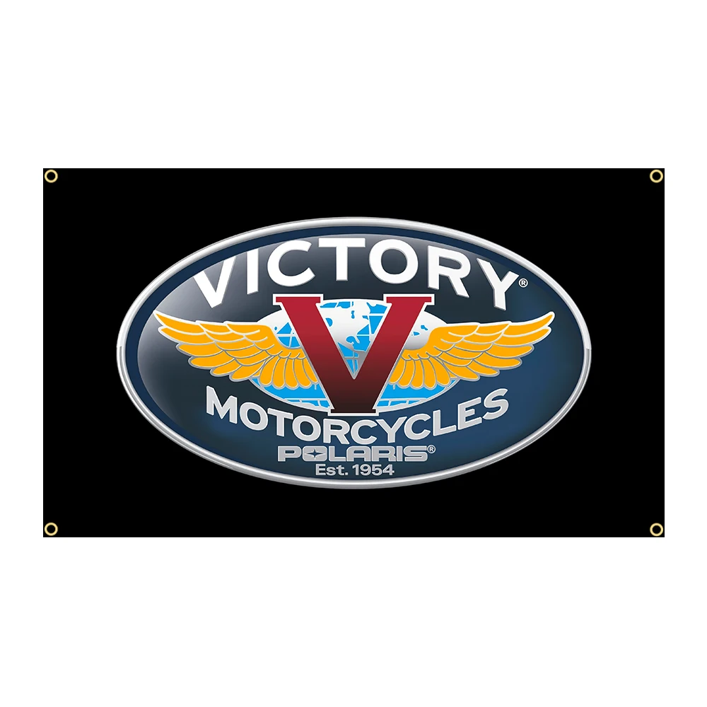 90x150cm Victorys Motorcycles Racing Flag Polyester Printed Decoration Banner Tapestry Jemony