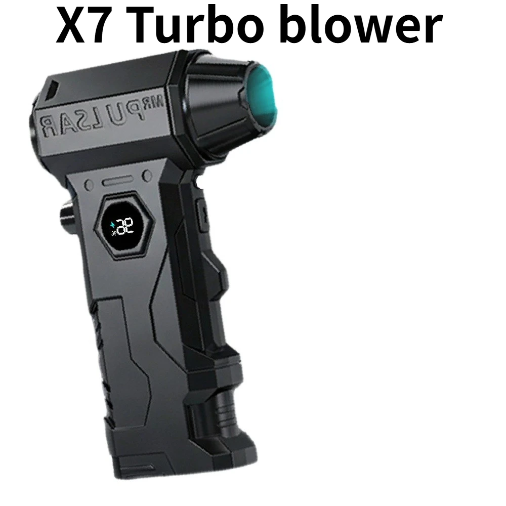 

Высокоскоростная воздуходувка X7 Turbo Jet 140000 об/мин, электрическая воздуходувка с бесщеточным двигателем и вакуумным комплектом, мощная ручная воздуходувка для уборки