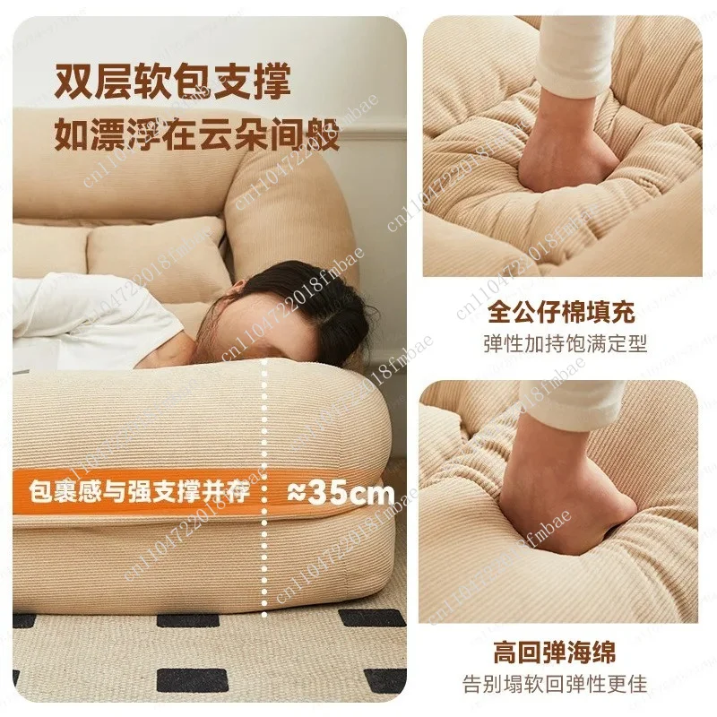 Lazy Sofa Human Kennel Can Lie Down and Sleep Single Foldable Sofa Bed Small Apartment Bedroom Dual-purpose Sofa Bed