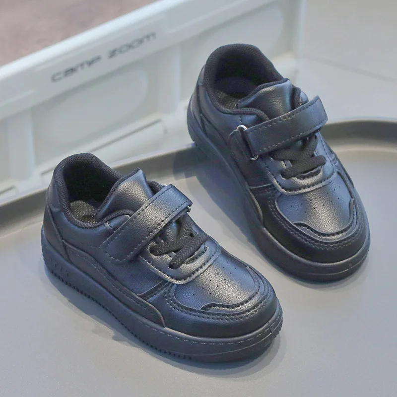 Chaussures noires à l'offre elles souples pour enfants, chaussures décontractées pour garçons et filles, chaussures de planche pour bébés, nouveau, printemps, automne, 2022