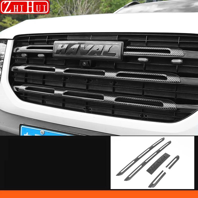 For Haval Dargo I 2022-2024 1st Gen Car Grille Modificated Smoked Black Grill Stickers Body Sticker Front Bar Auto Accessories