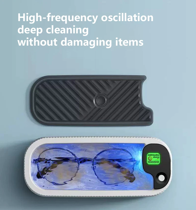 Lenovo Ultraschall-Reinigungsgerät, Brillen- und Schmuckreinigungsgerät, Blaulicht-Vibrations-Automatikreinigungsgerät für Zahnspangen – Detail 4