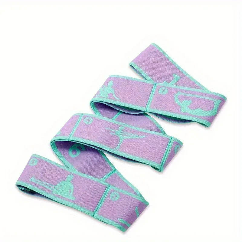 Dance Stretching Band Loop Yoga Stretching Belt Yoga Pilates Fitness Tension Belt Digital Stretch Elastic Band Resistance Band