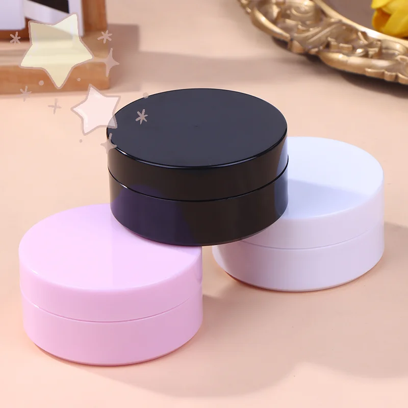 100 جرام فارغة واسعة الفم قناع عين جرة زجاجة مسطحة مع ملعقة كريم الجسم غسول التعبئة والتغليف زجاجة السفر الحاويات مستحضرات التجميل #5