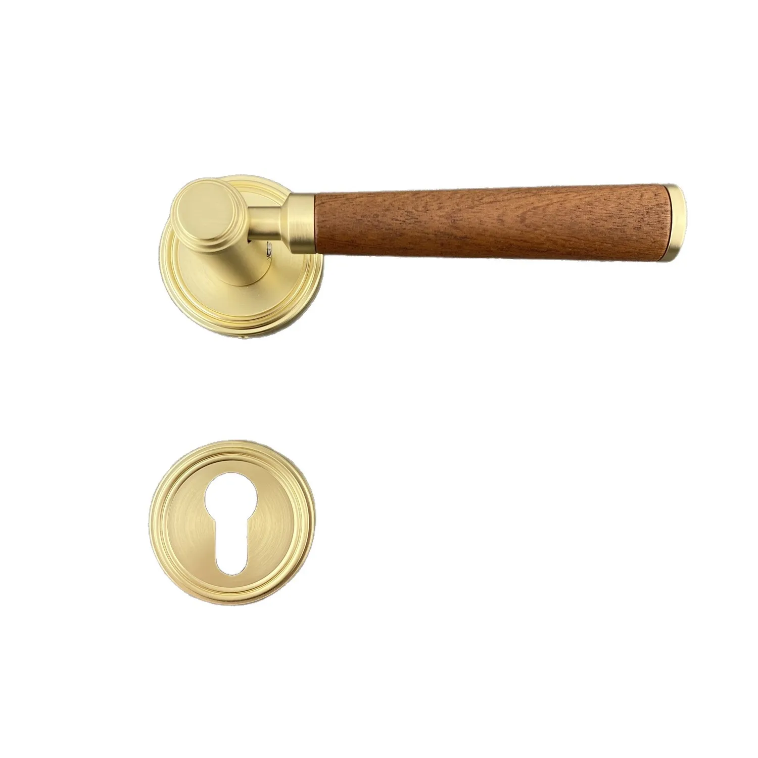 Copper mechanical door lock modern simple indoor wooden door lock brass