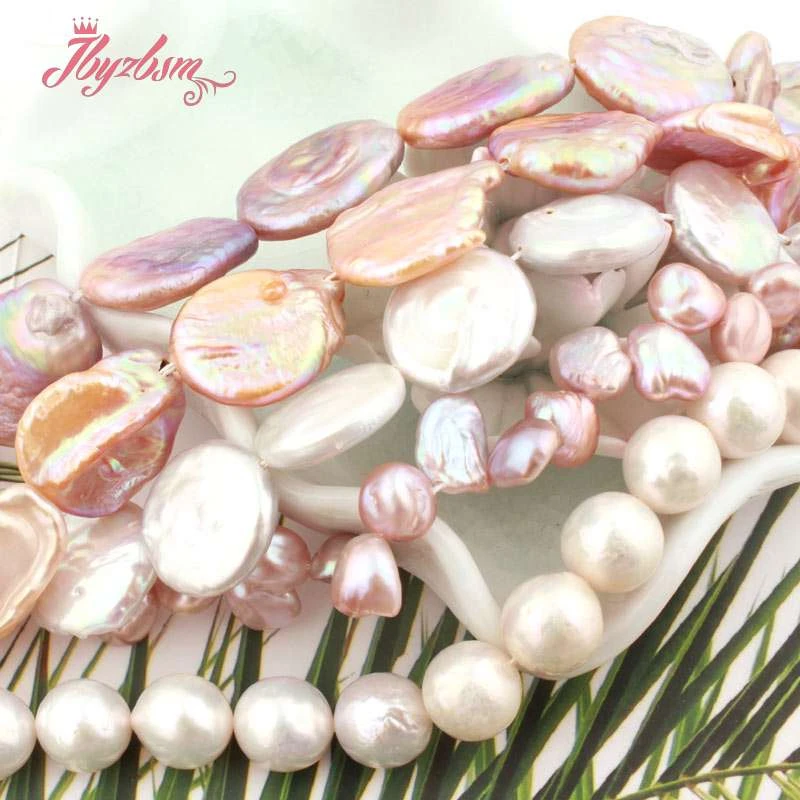 Natural Freshwater Pearl Edsion Beads Loose Natural Stone Beads For Jewelry Making DIY Necklace Bracelets Earring Strand 15\