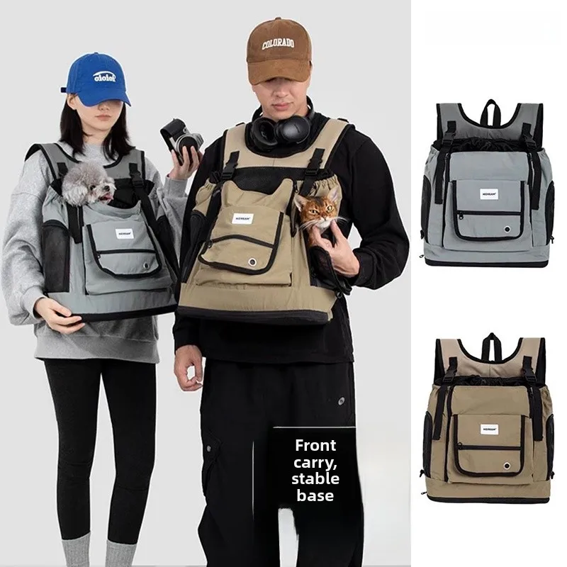 

HiDREAM Large Capacity Pet Chest Bag Double Shoulder Dog Backpack Anti-Stress Outdoor Travel Bag for Cats And Dogs